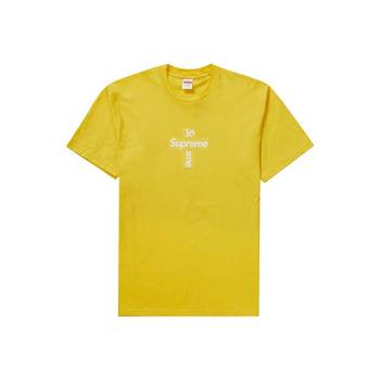 Camiseta Supreme Cross Box Logo Amarillo | Supreme 430WY